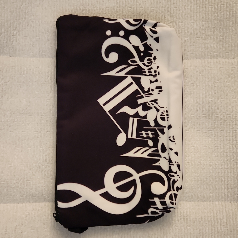 NEW- Cosmetic Bag- Music notes